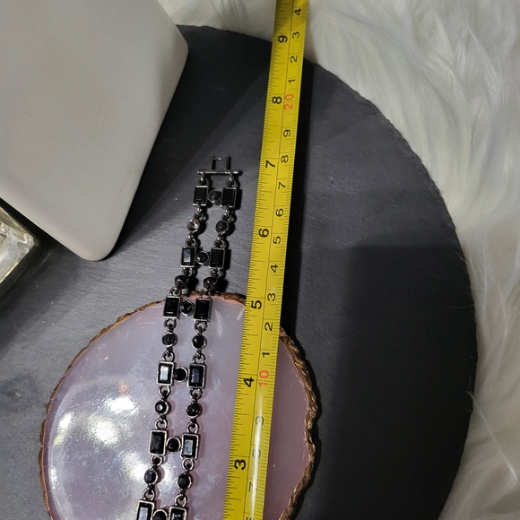 Silver and onyx ladder bracelet. - Picture 4 of 6